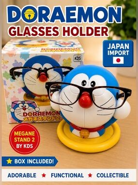 Doraemon Megane Stand 2 Glasses Holder Figure w/ Box | Japan Import KDS Anime